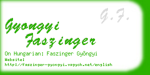 gyongyi faszinger business card