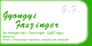 gyongyi faszinger business card